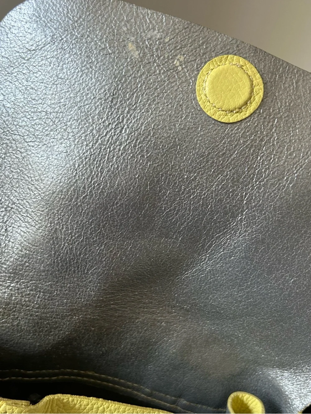 Isaac Mizrahi Lemon Yellow Leather Tassel Backpack